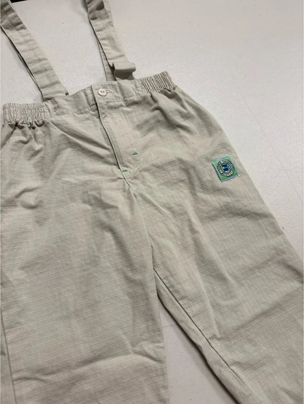 Vintage Blue’s Clues Toddler Boys 4T Khaki Ripstop Suspender Pants Nickelodeon